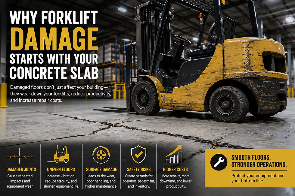 Why Forklift Damage Starts with Your Concrete Slab