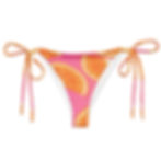 Orange print bikini bottom