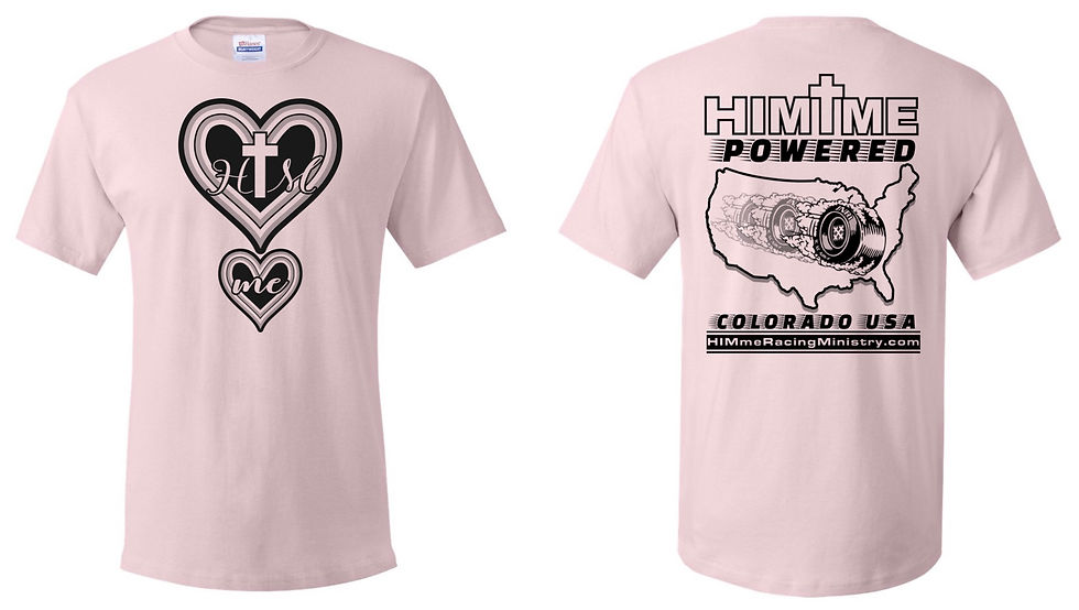 Thumbnail: Hanes Authentic-T Candy Orange OR Light Blue OR Pale Pink HIM-me Racing T-Shirt