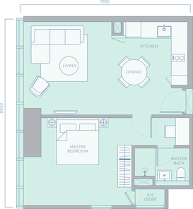 TRX Residence 1 room 624sf