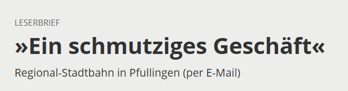 GEA-Leserbriefe vom 13. Juni im Faktencheck der Initiative für Pfullingen