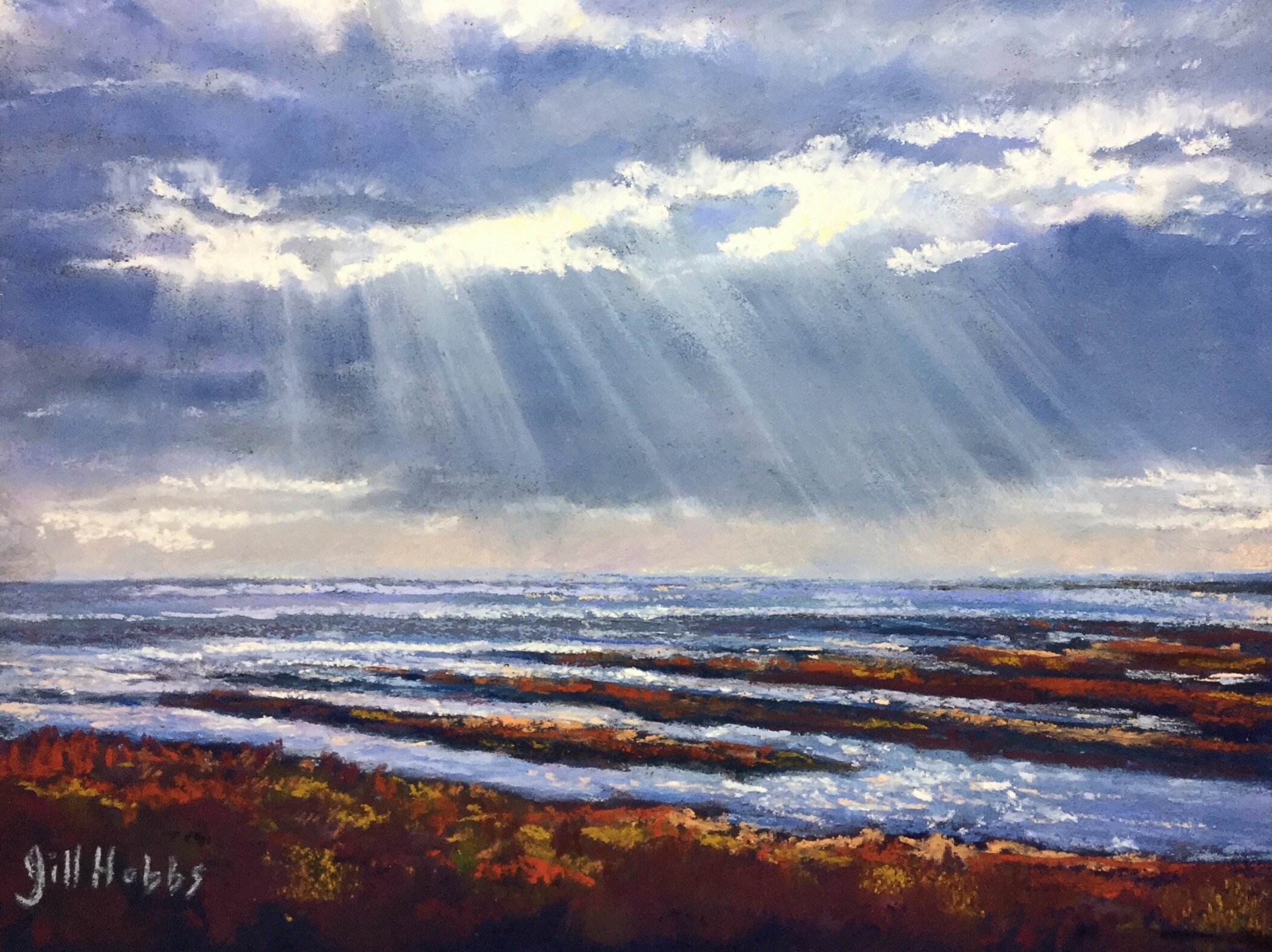 Cloud break, over Severn Estuary.