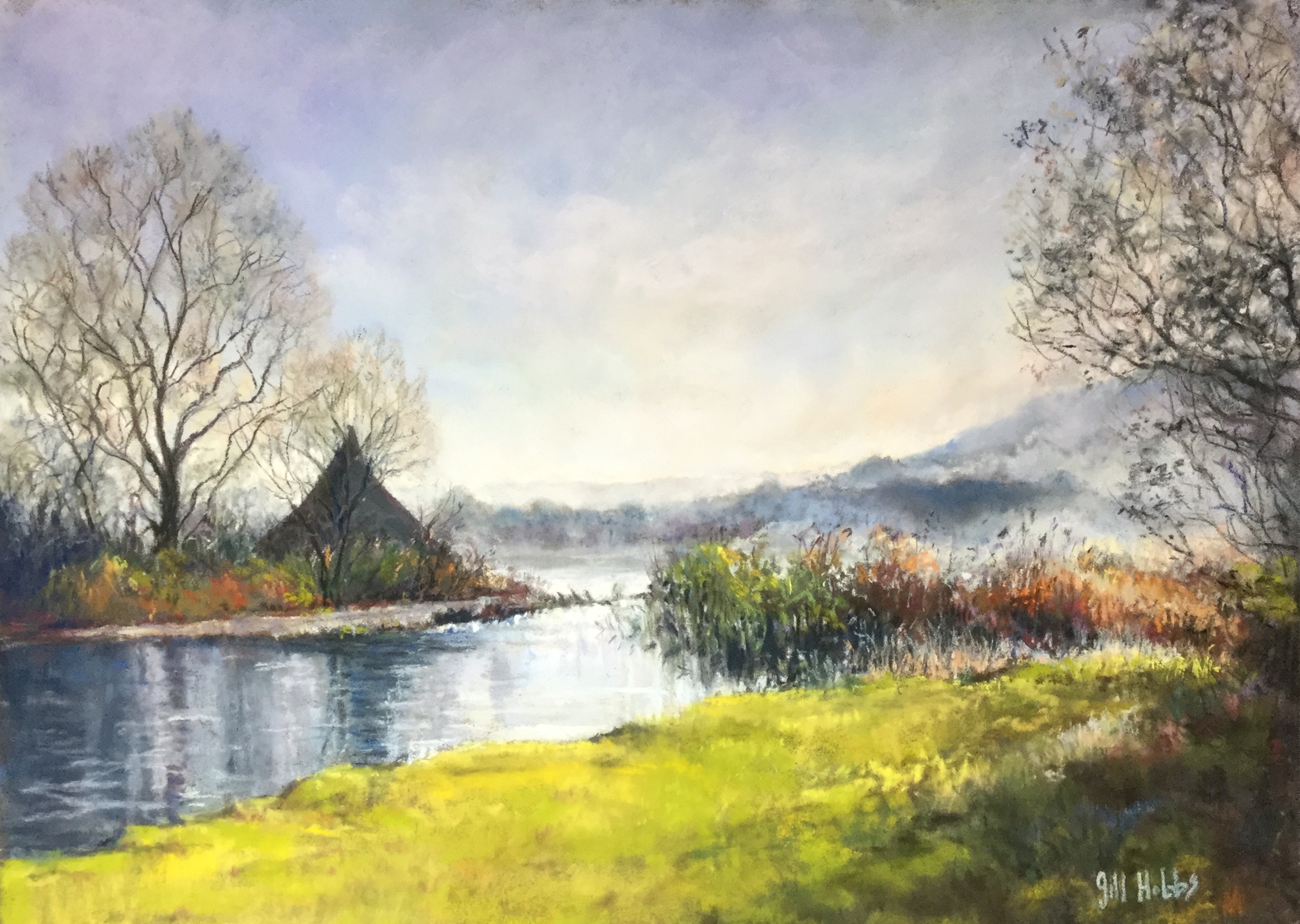 The reconstructed Crannog, Llangorse Lake