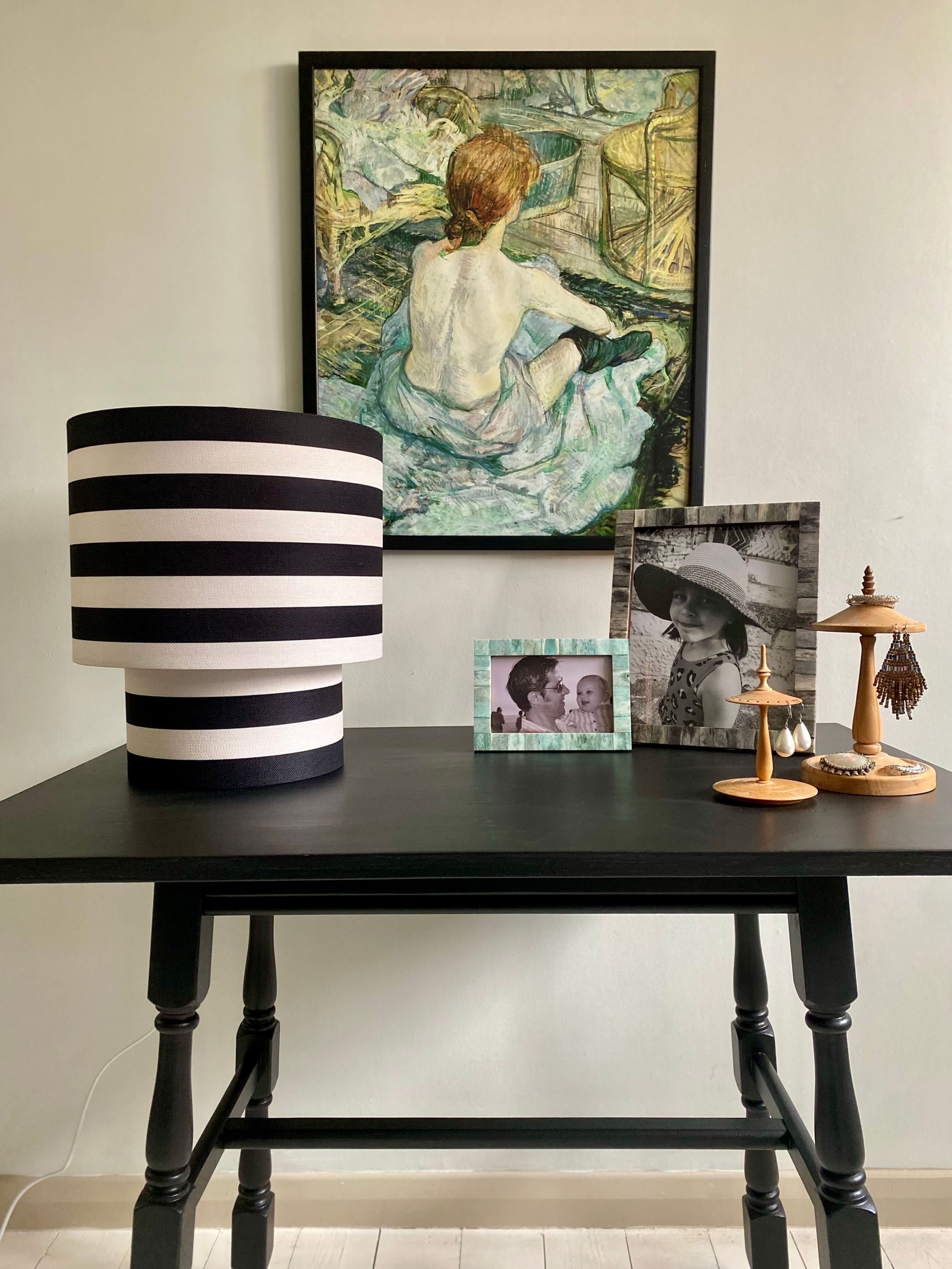 A ready-styled bedroom occasional table tableau to buy online.