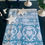 Thumbnail: A pale blue Paisley block-printed tablecloth for a festive table setting.