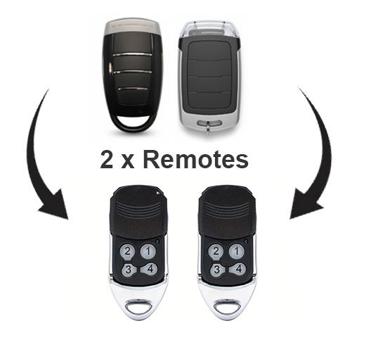 2 x Jaytech Garage Door Remote With Cover