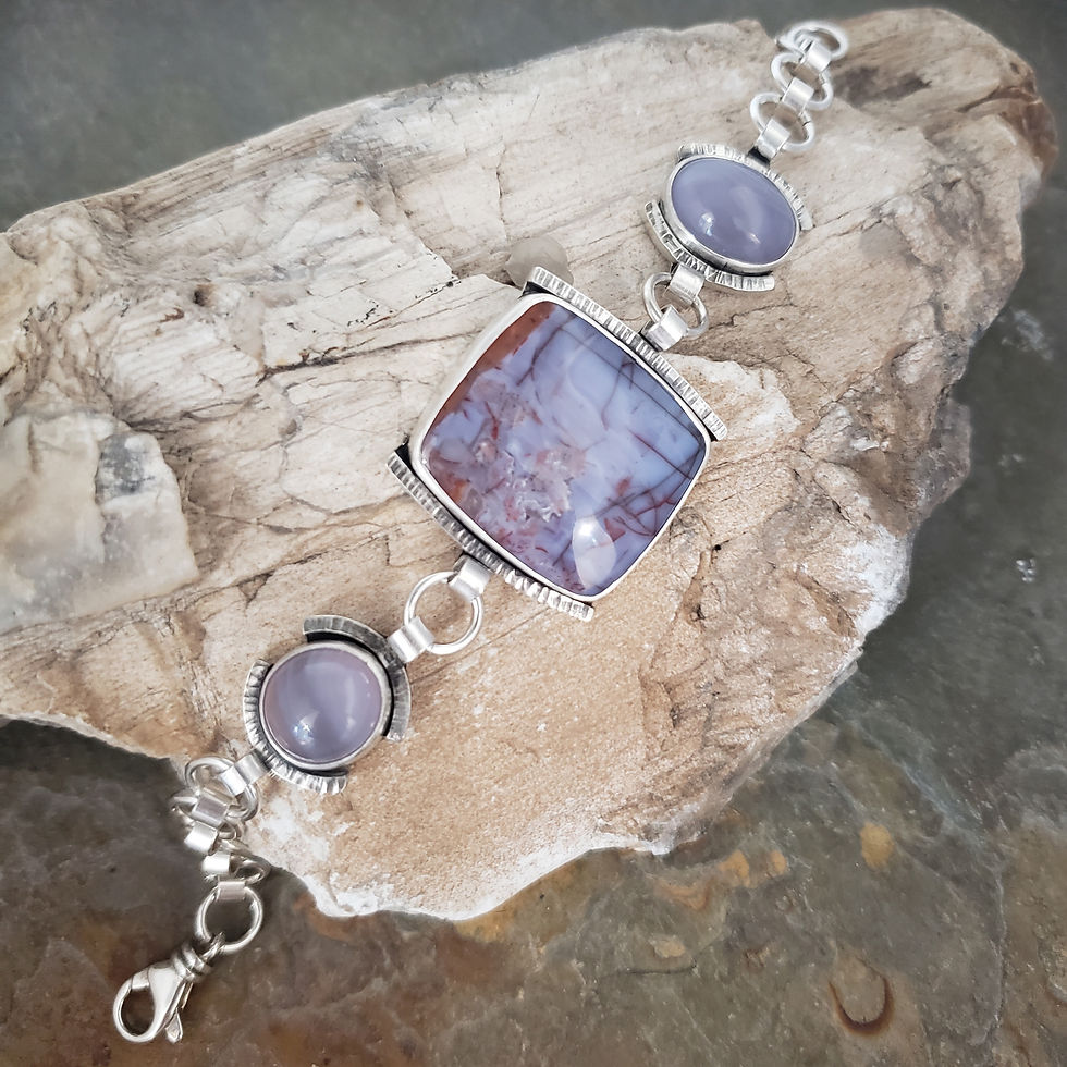 moroccan jasper holly blue chalcedony bracelet