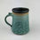 Thumbnail: Blue mug with art deco designs and grey accents by Donna and Jeff Tousley