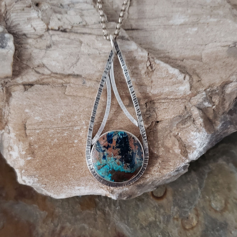 shattuckite chrysocolla necklace