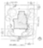 Setback locations on a site plan reflects required distance from property lines for building.