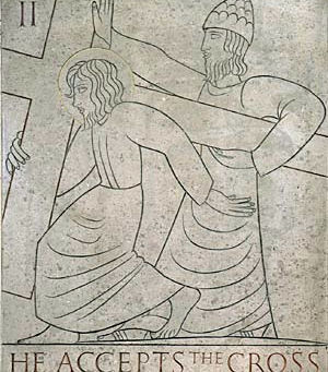 He Accepts the Cross.