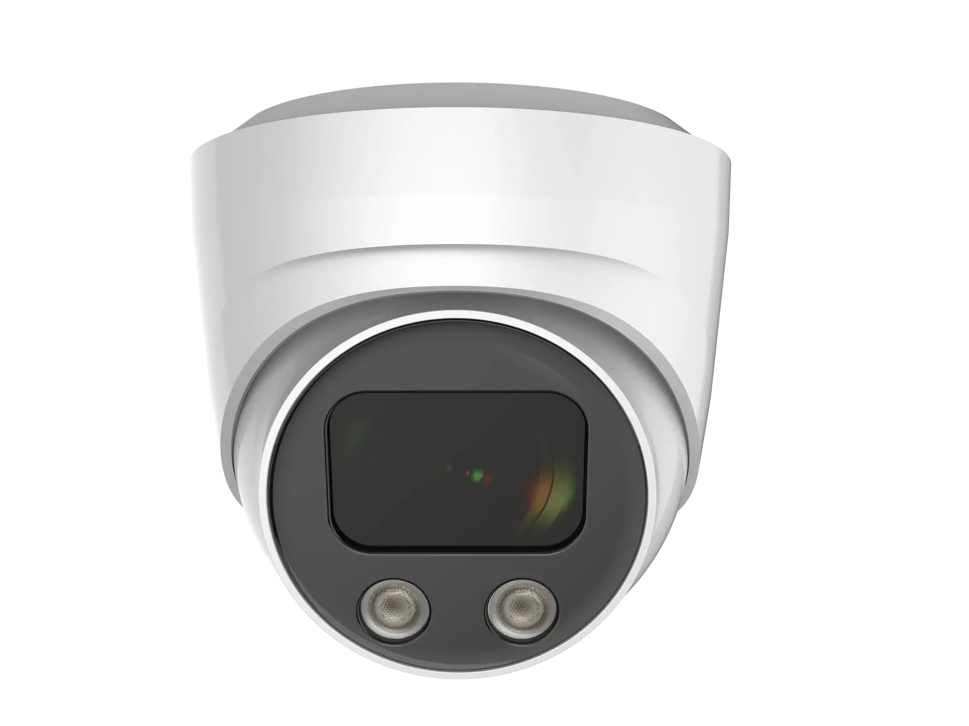White IP camera with dark lens