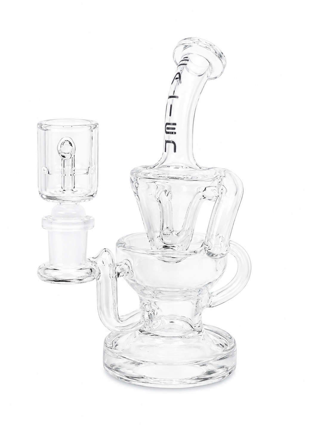 Alien bong 18cm 4 brazos recicladores y atrapa cenizas 