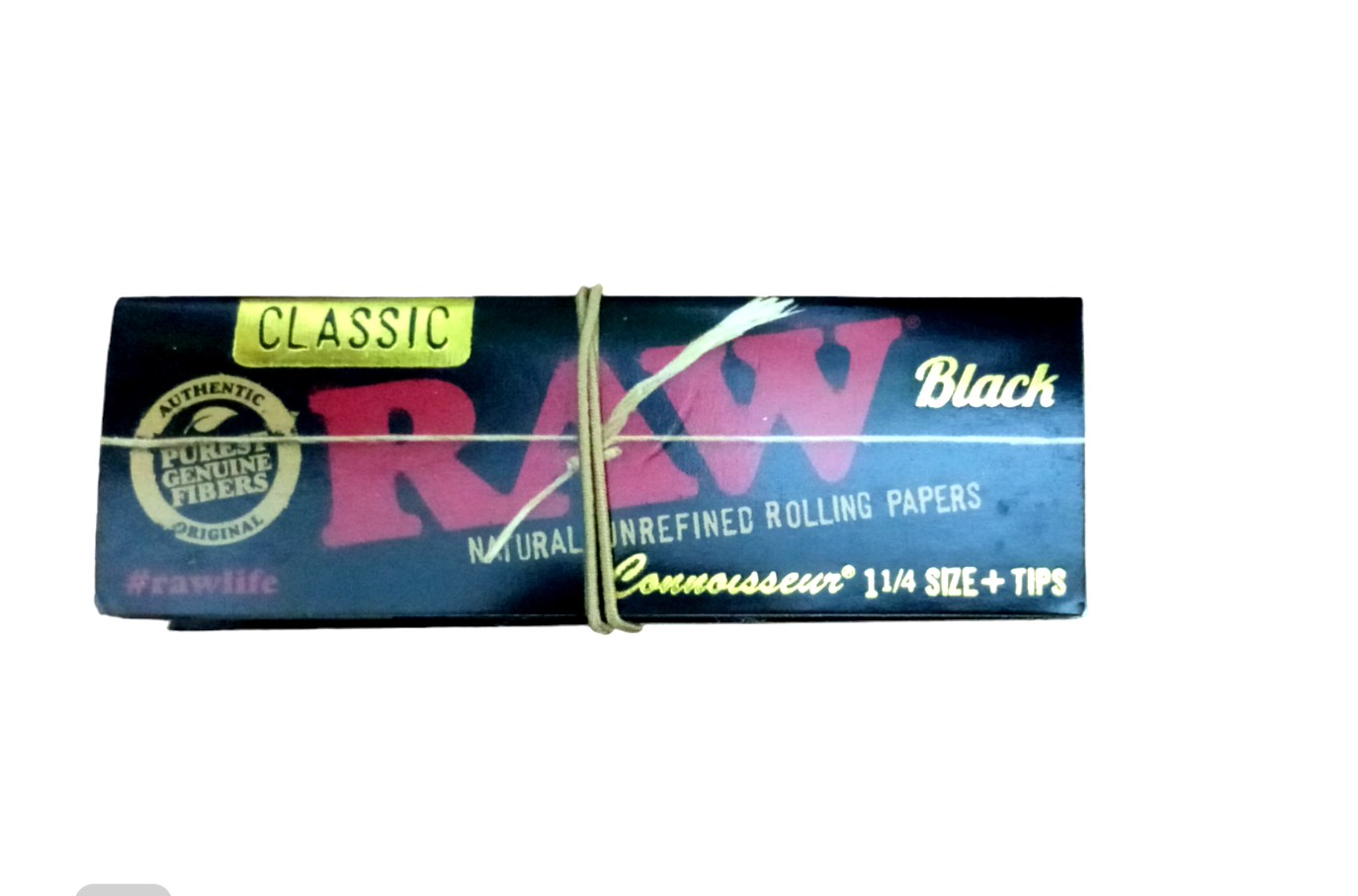 RAW black classic 1 1/4 con tips. 