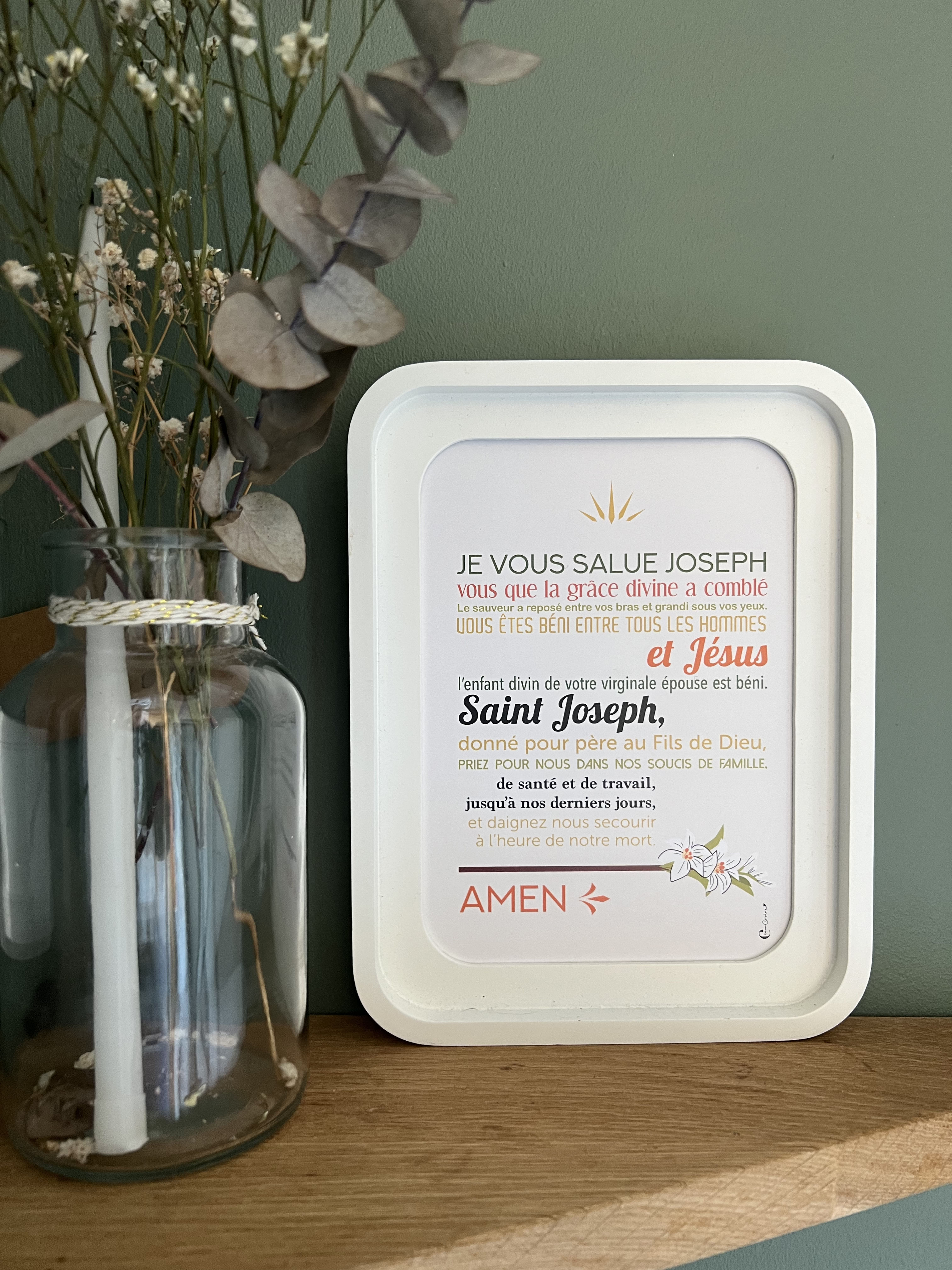 Affiche-prière Je vous Salue Joseph