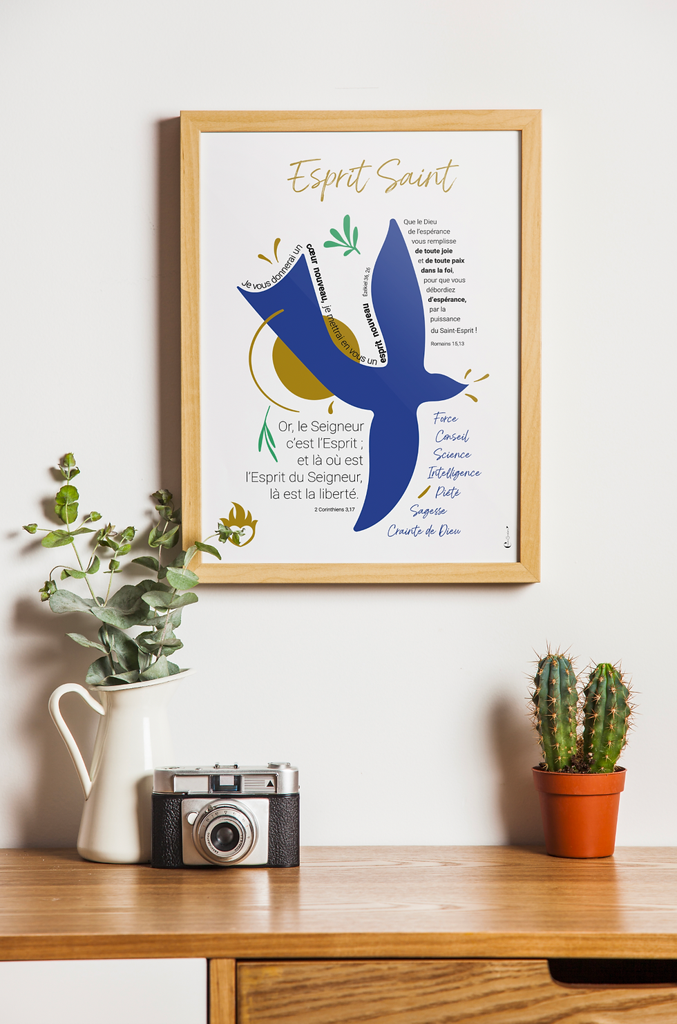 Miniature : Affiche-prière Esprit Saint (Colombe bleue)