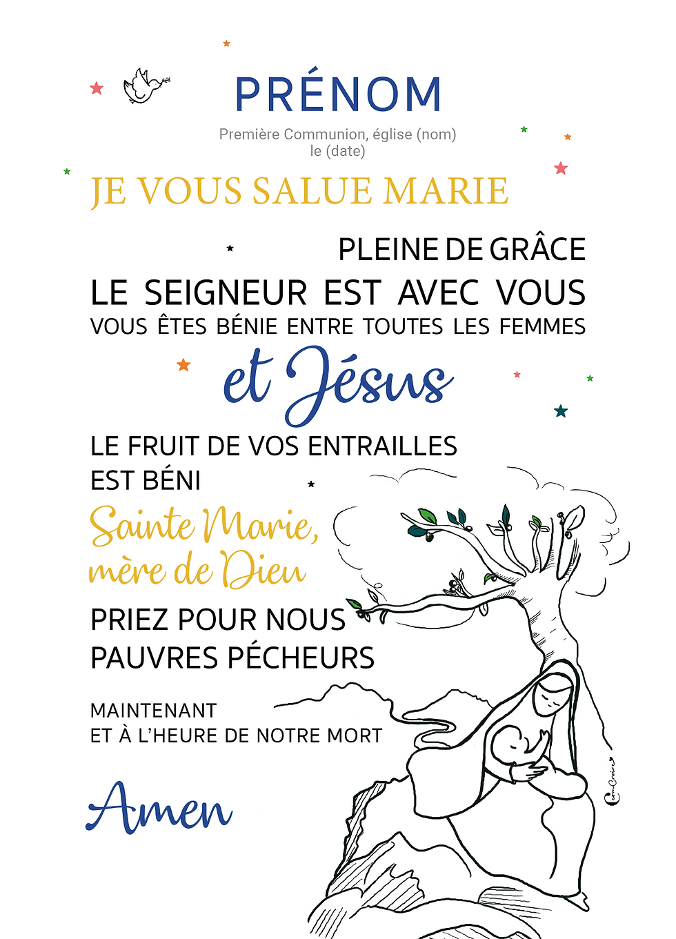 Miniature : Personnalisation d'affiche-prière (13X18 cm)