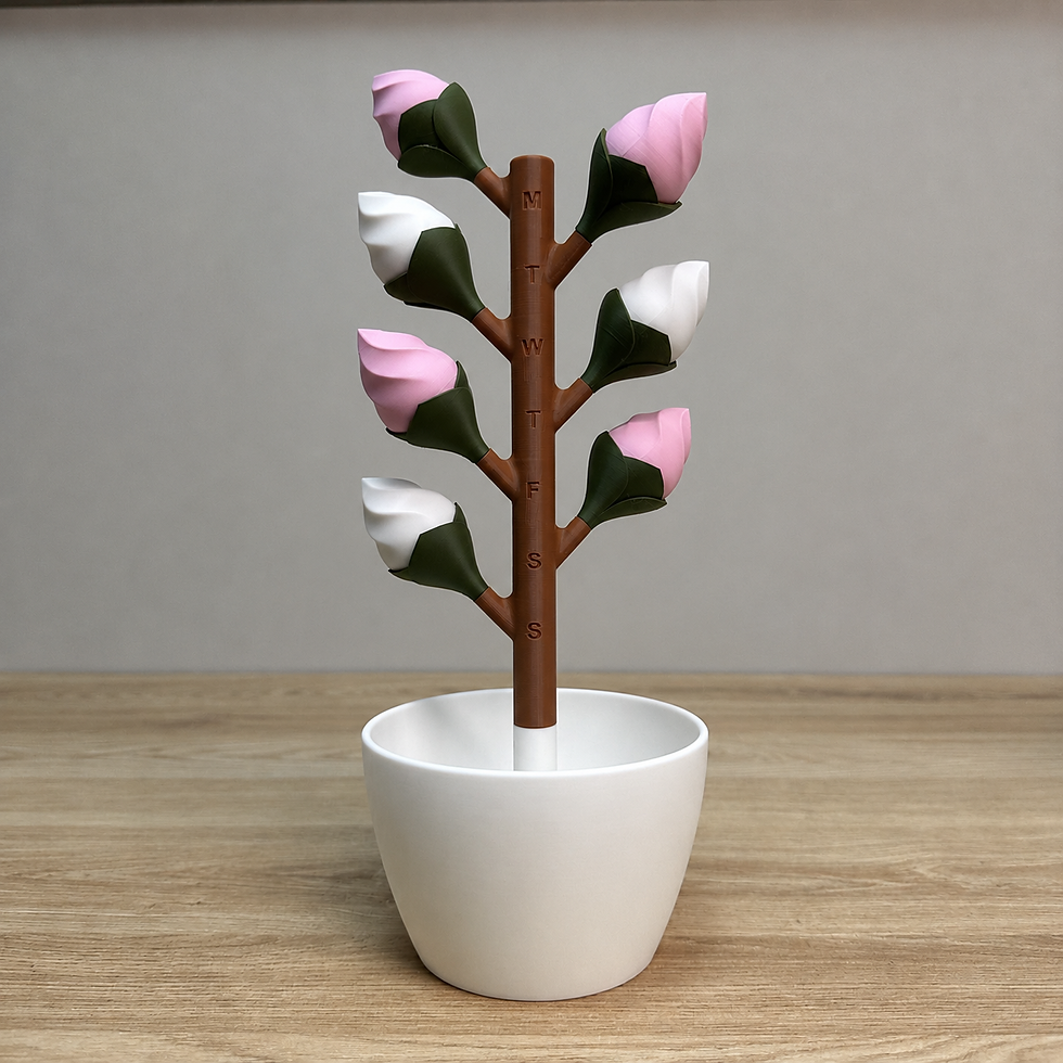 Thumbnail: Bloemenboom Medicijndoos – Decoratieve Weekplanner voor Medicatie en Supplemente