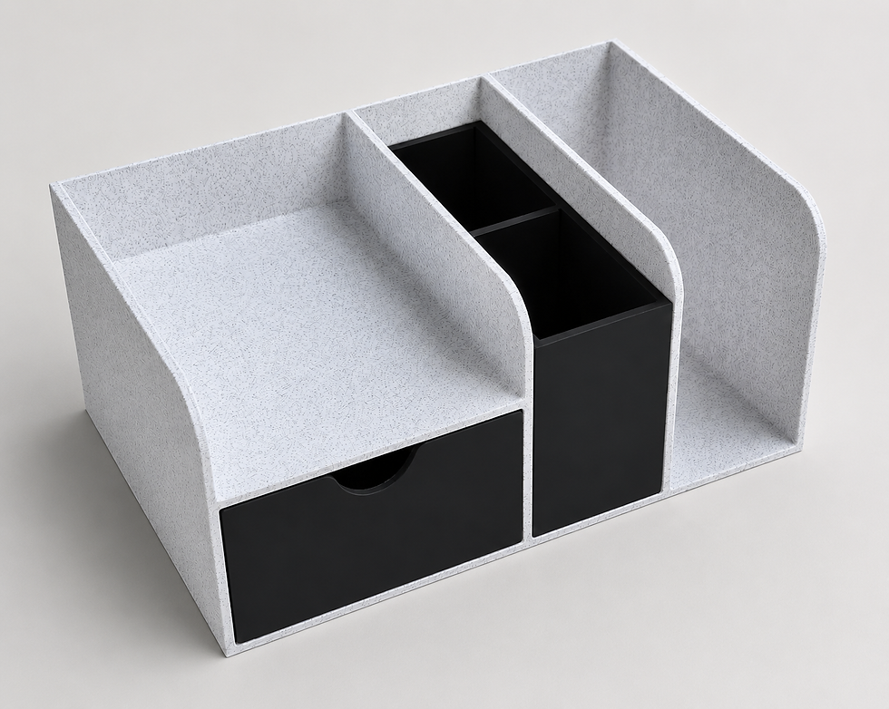 Thumbnail: Bureau organizer met pennenhouder en opbergvakken
