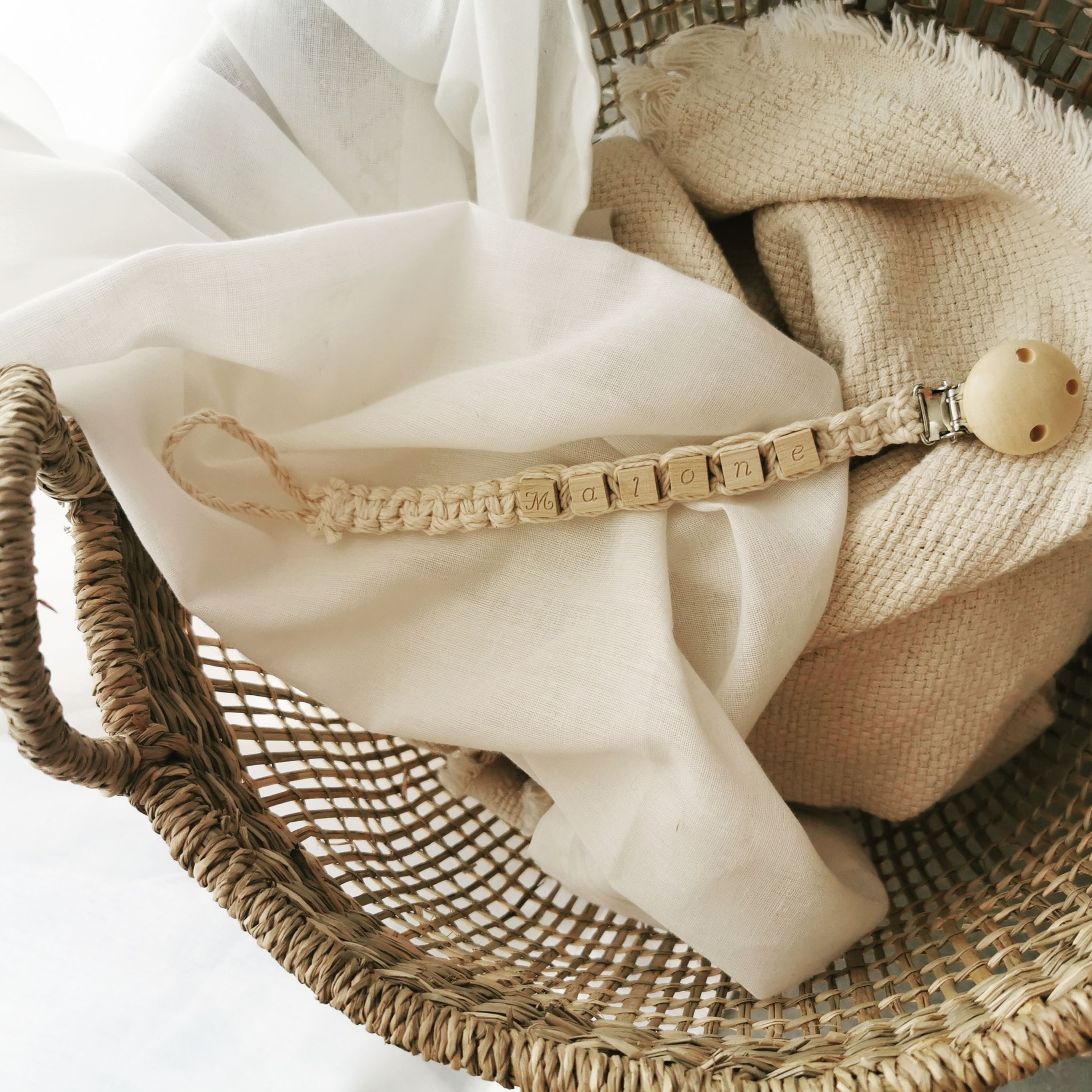 Attache tétine cotton