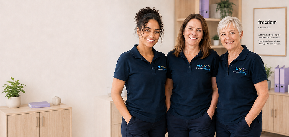 Freedom Cleaning team members who are DBS checked before working in customers’ homes