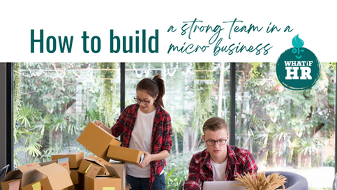 How to build a strong team in your micro business now.