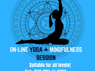 ON-LINE Yoga & Mindfullness session, Sat 8th Aug @Cherry Yoga