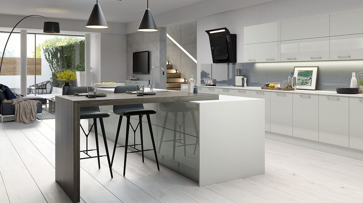 Mayfair Silver Metallic Gloss Kitchen