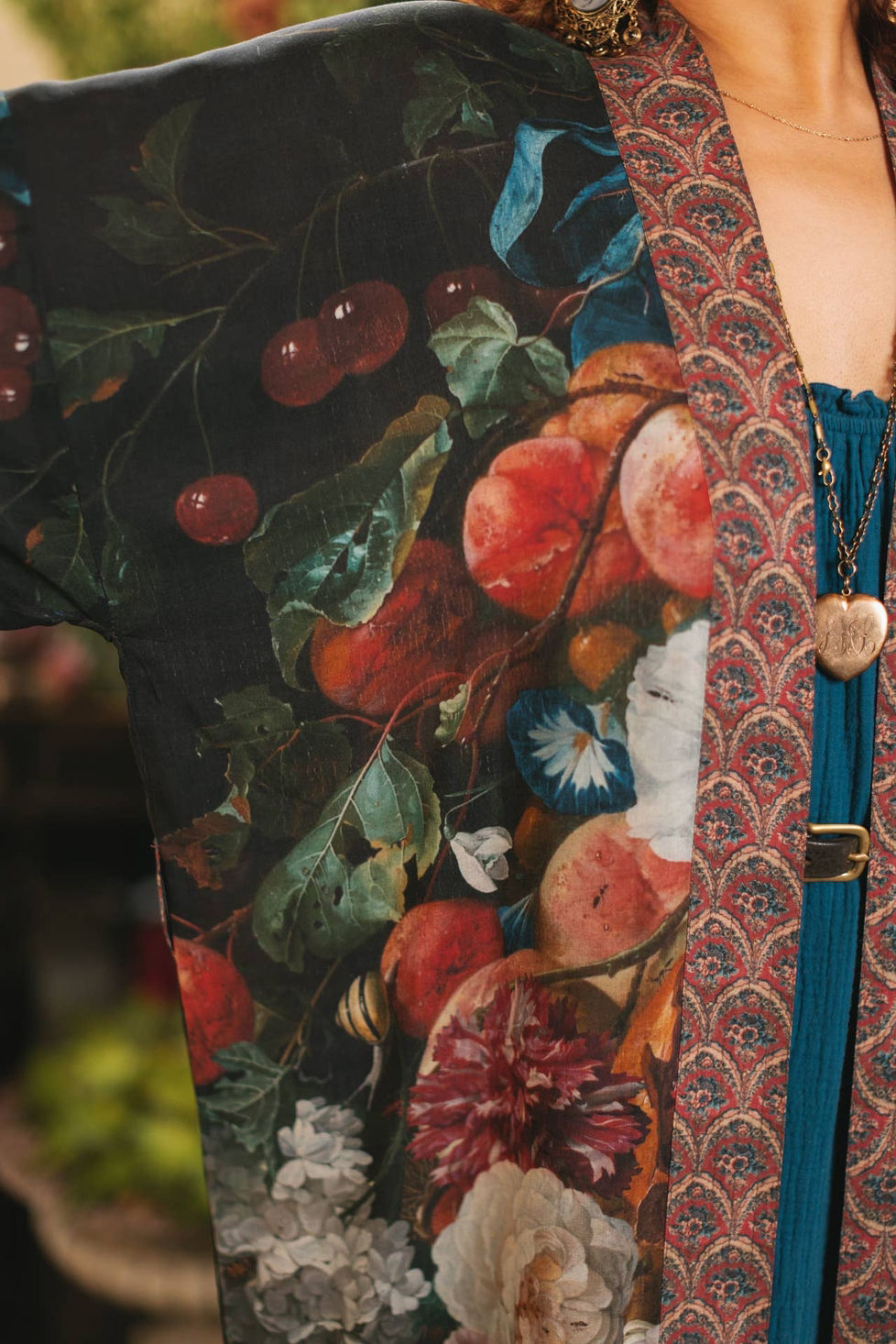 Thumbnail: Flight of Fancy Opera Duster Kimono Robe Hummingbird