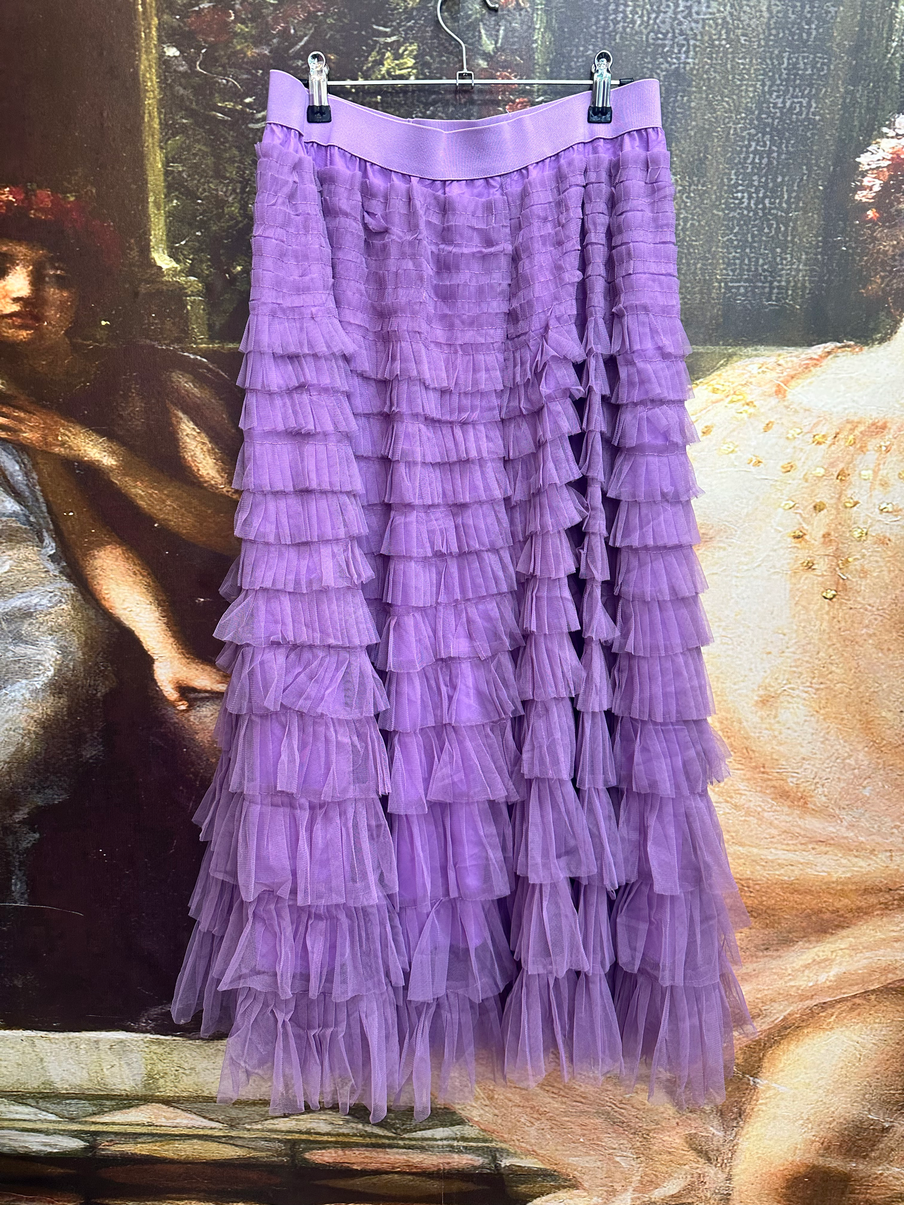 Purple tulle skirt