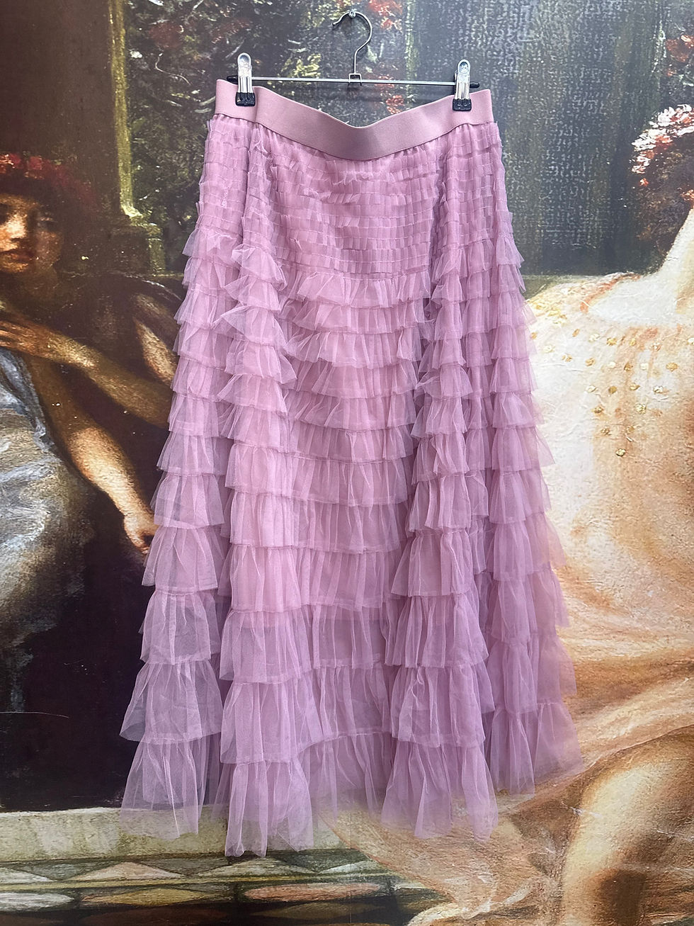 Dusky pink tulle skirt