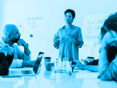 AEC leader presenting to clients