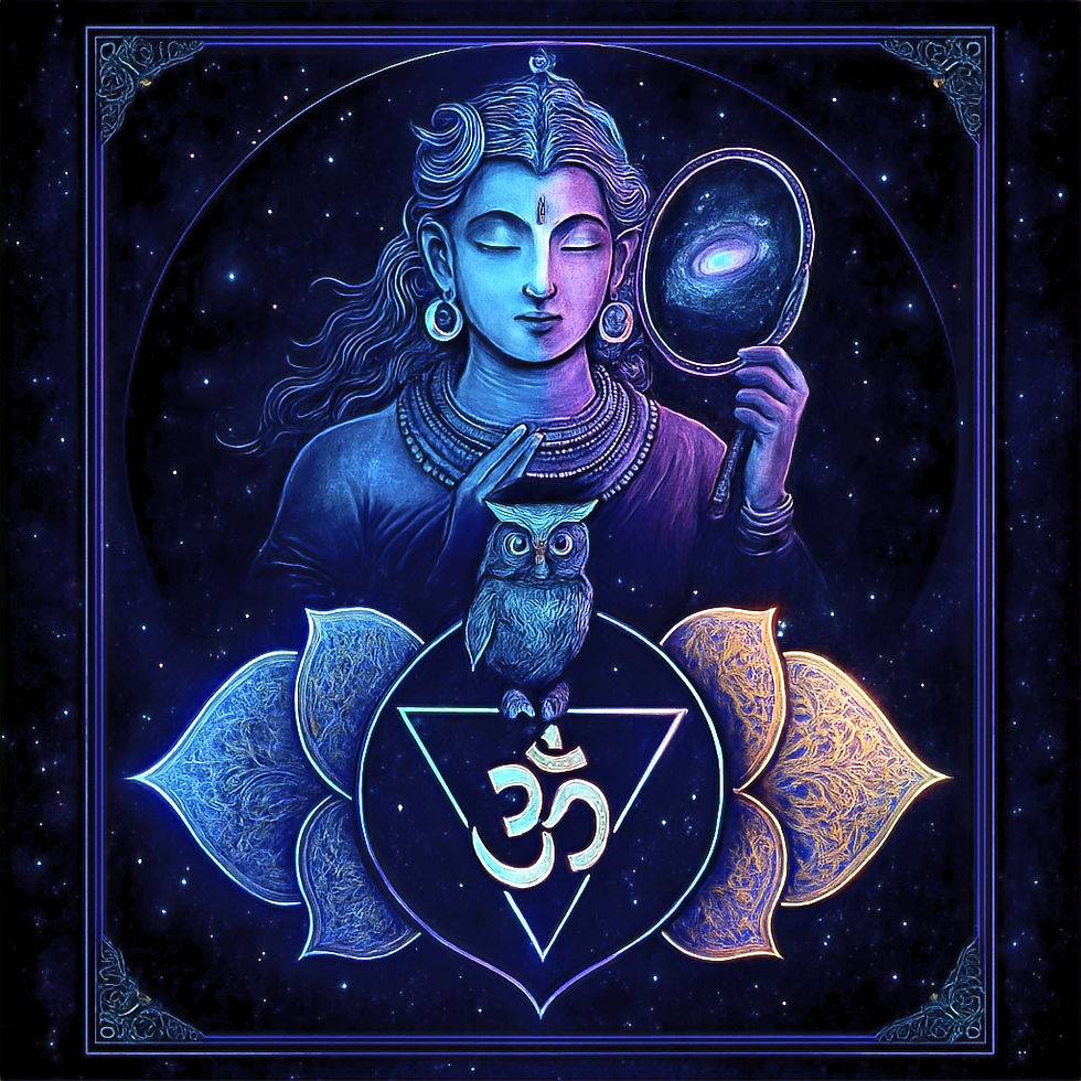 Pintura ojo azul, Útero Divina Vasija Cósmica, energía Kundalini