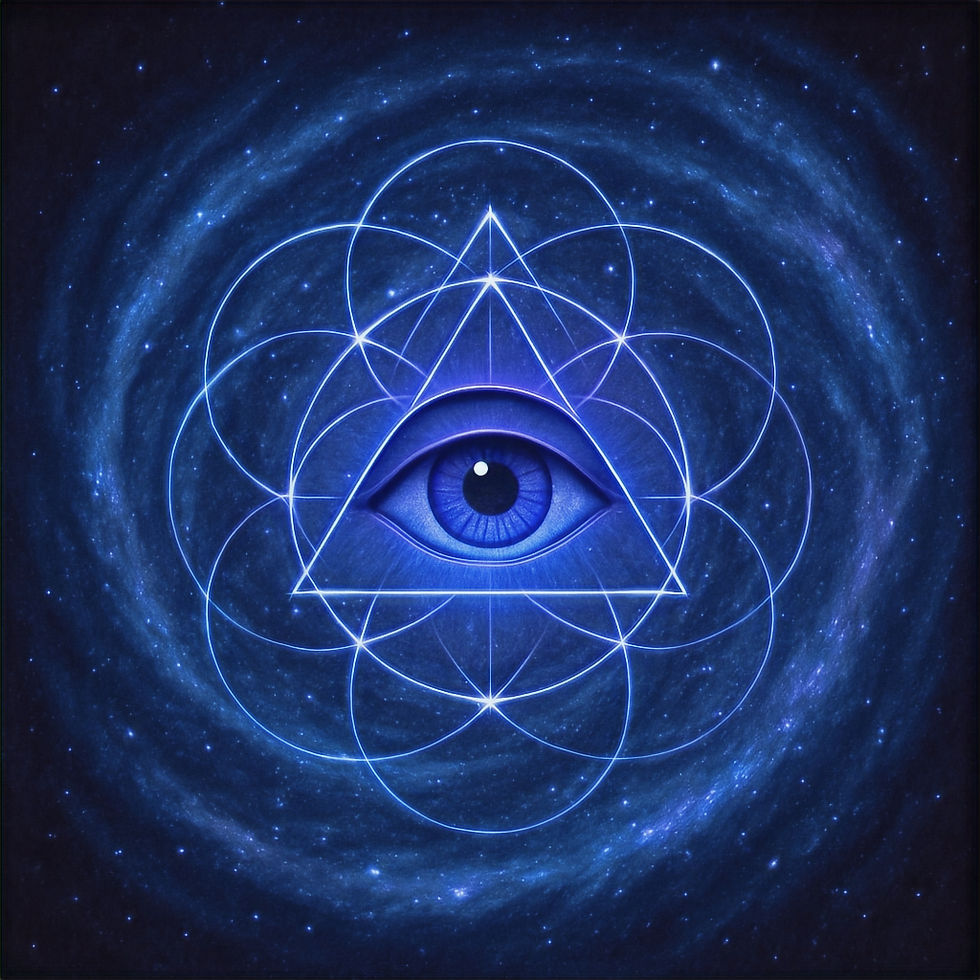 geometria con triangulo con ojo en el centro