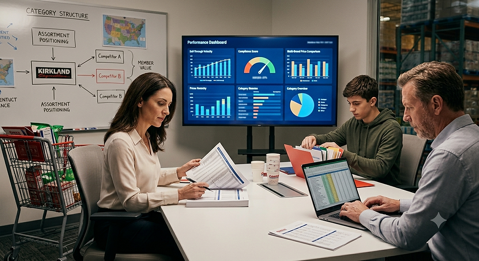 Costco category management strategy 2026 how CPG brands survive annual assortment review 3800 SKU constraint buyer review measures replaced what protects position