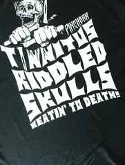 image of a printed t-shirt, band merch, streetwear 