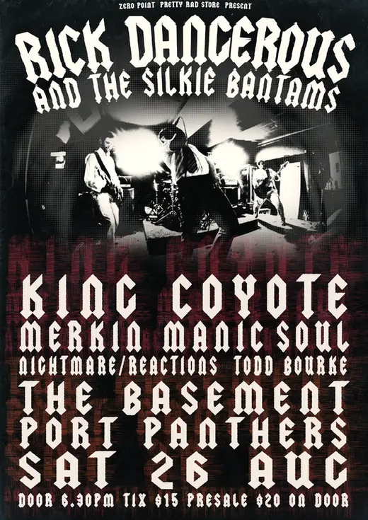 rock gig poster for rick dangerous 