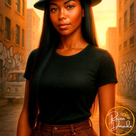 woman standing alone in an alley