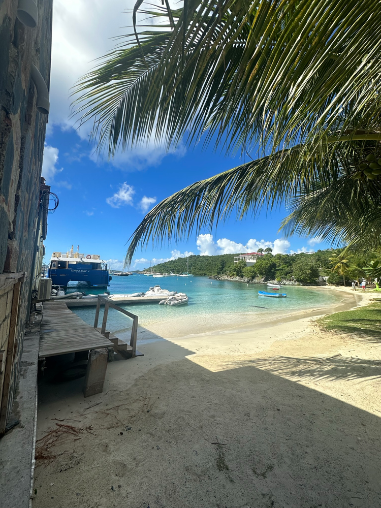 View of ferry at Cruz Bay port, St. John