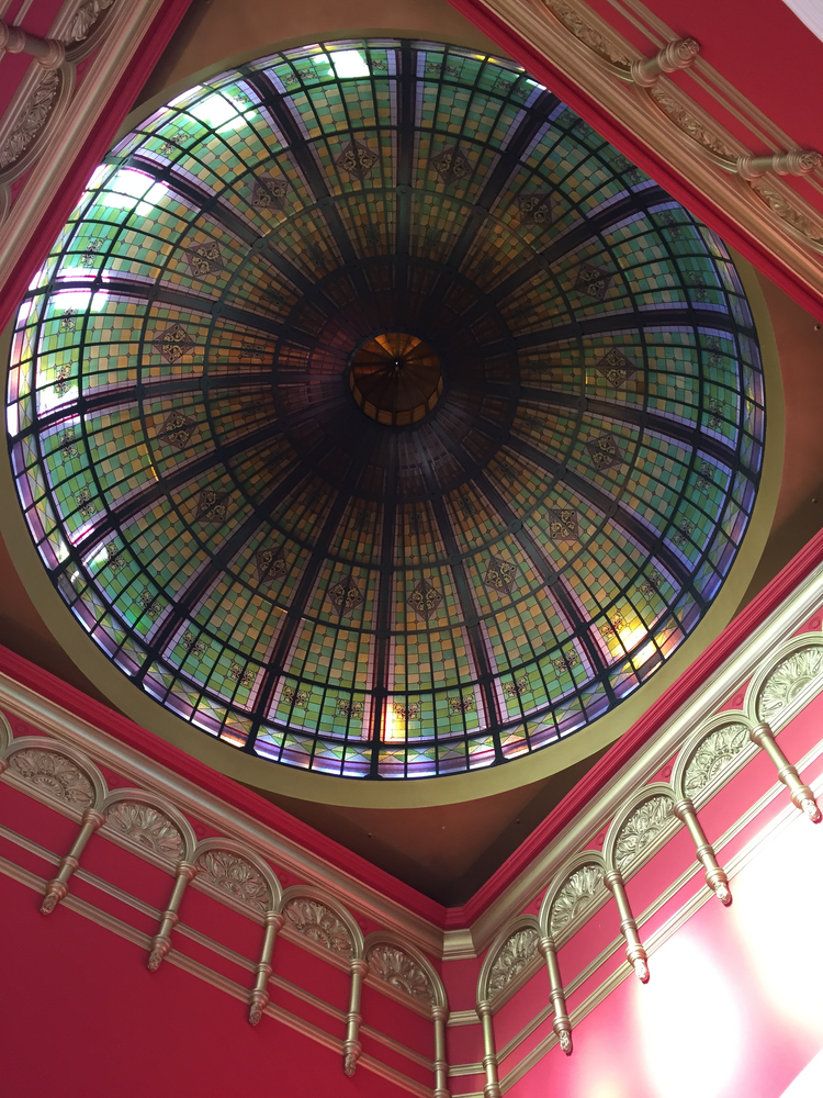 Stained-glass ceiling in the Queen Victoria Building