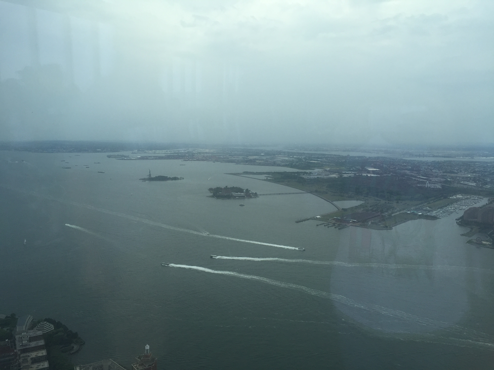 View of the Hudson River from the top of the Empire State Building