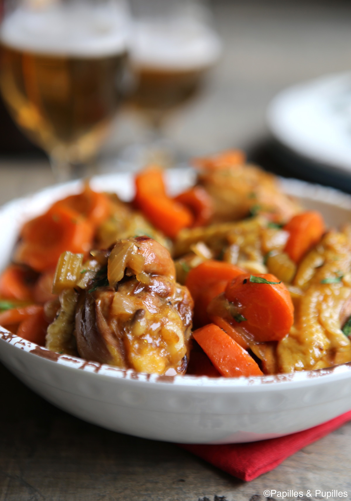 poulet miel et bière 7.50€/part