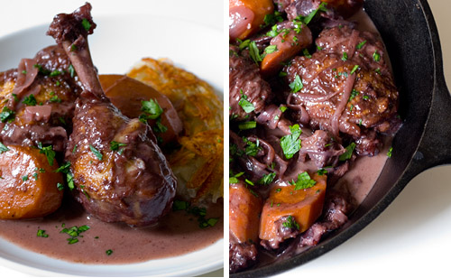 coq au vin : 8.50€/part