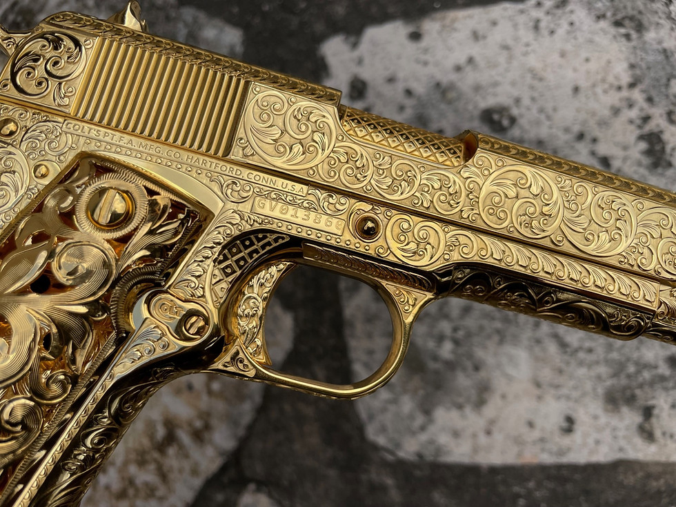 Thumbnail: Colt 1911 38 super 24k Gold