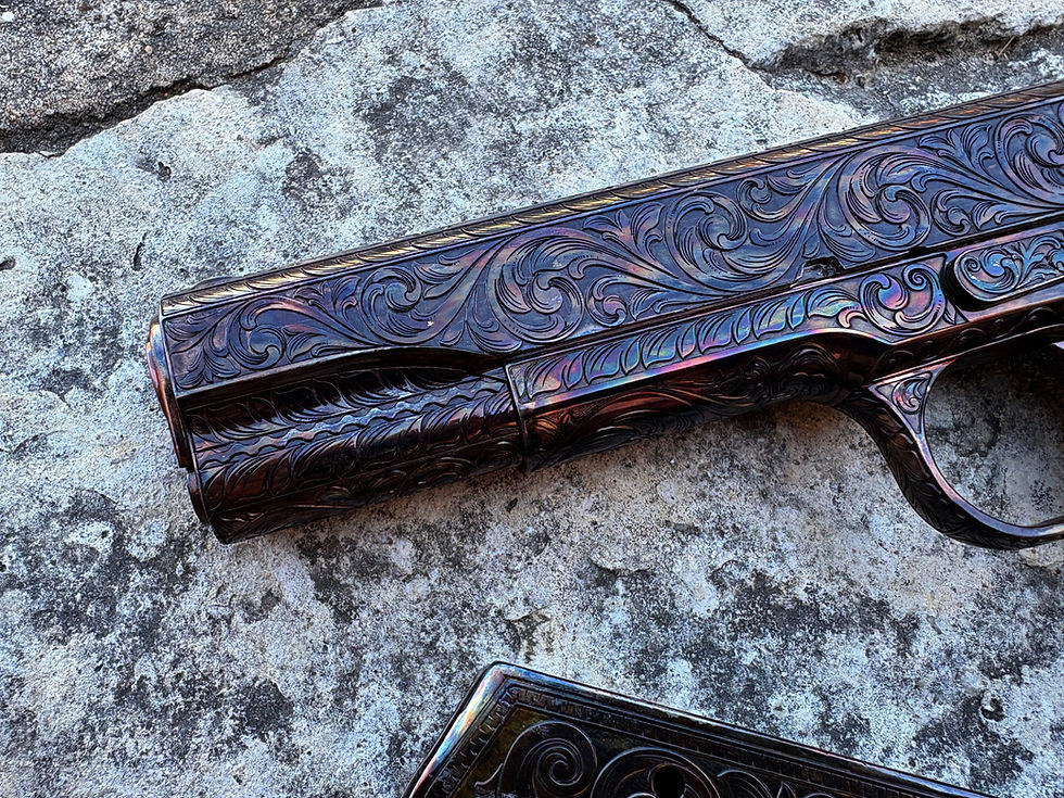 Thumbnail: Colt 1911 Royal Scroll Aged Polished Copper