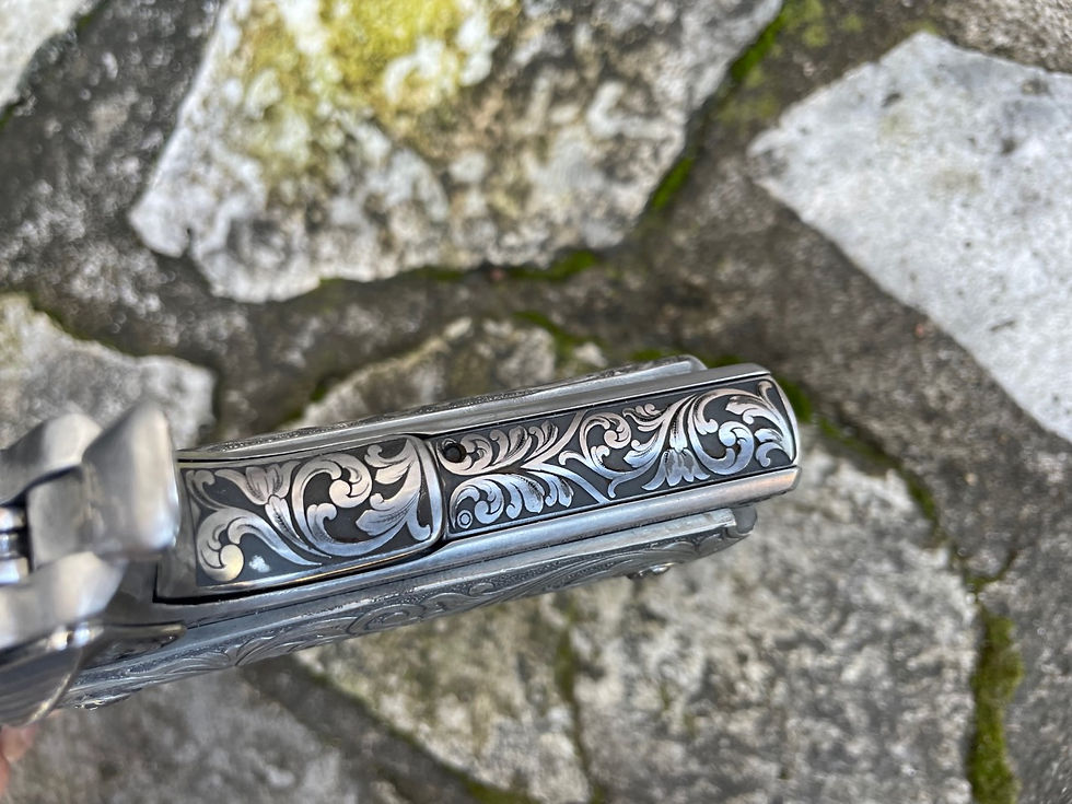 Thumbnail: Colt 1911 Stainless Matte w/ Engraved Grips