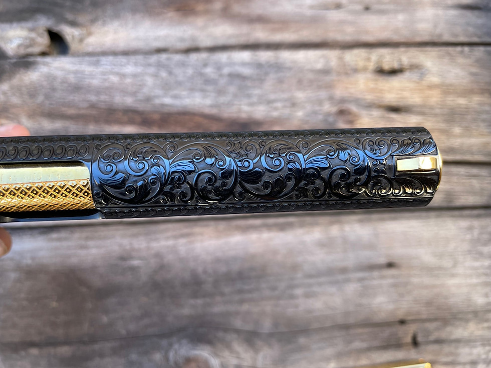 Thumbnail: Colt 1911 Royal Blue/ Gold Small Scroll