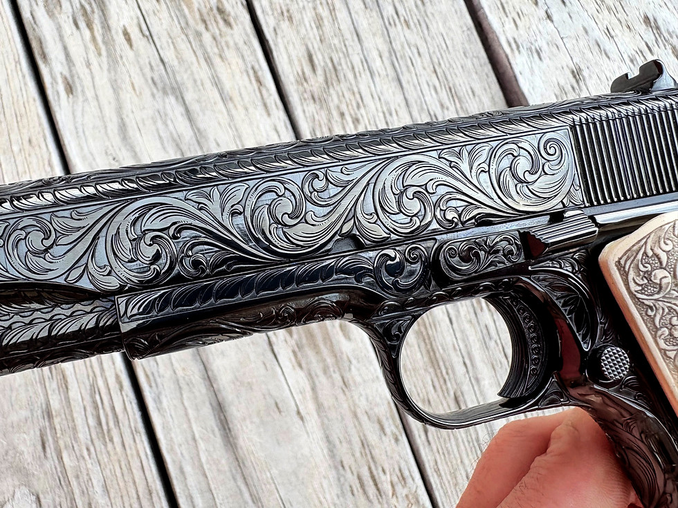 Thumbnail: Colt 1911 Royal Scroll Blued 45ACP