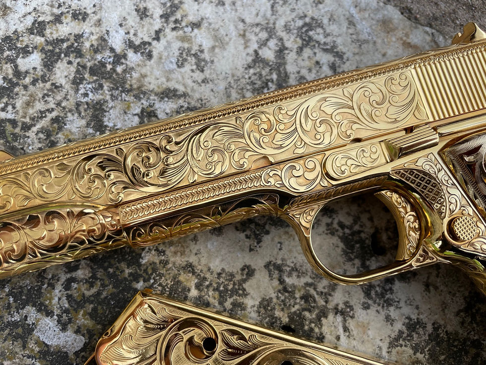 Thumbnail: Colt 1911 24k Gold Engraved