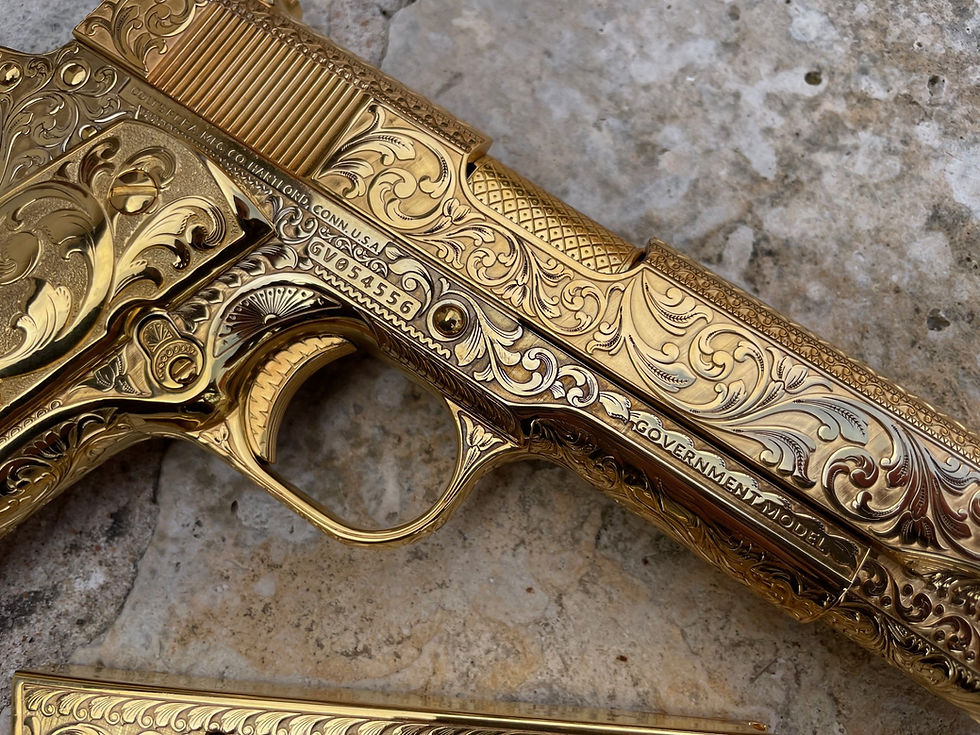 Thumbnail: Colt 1911 38 super 24k Gold